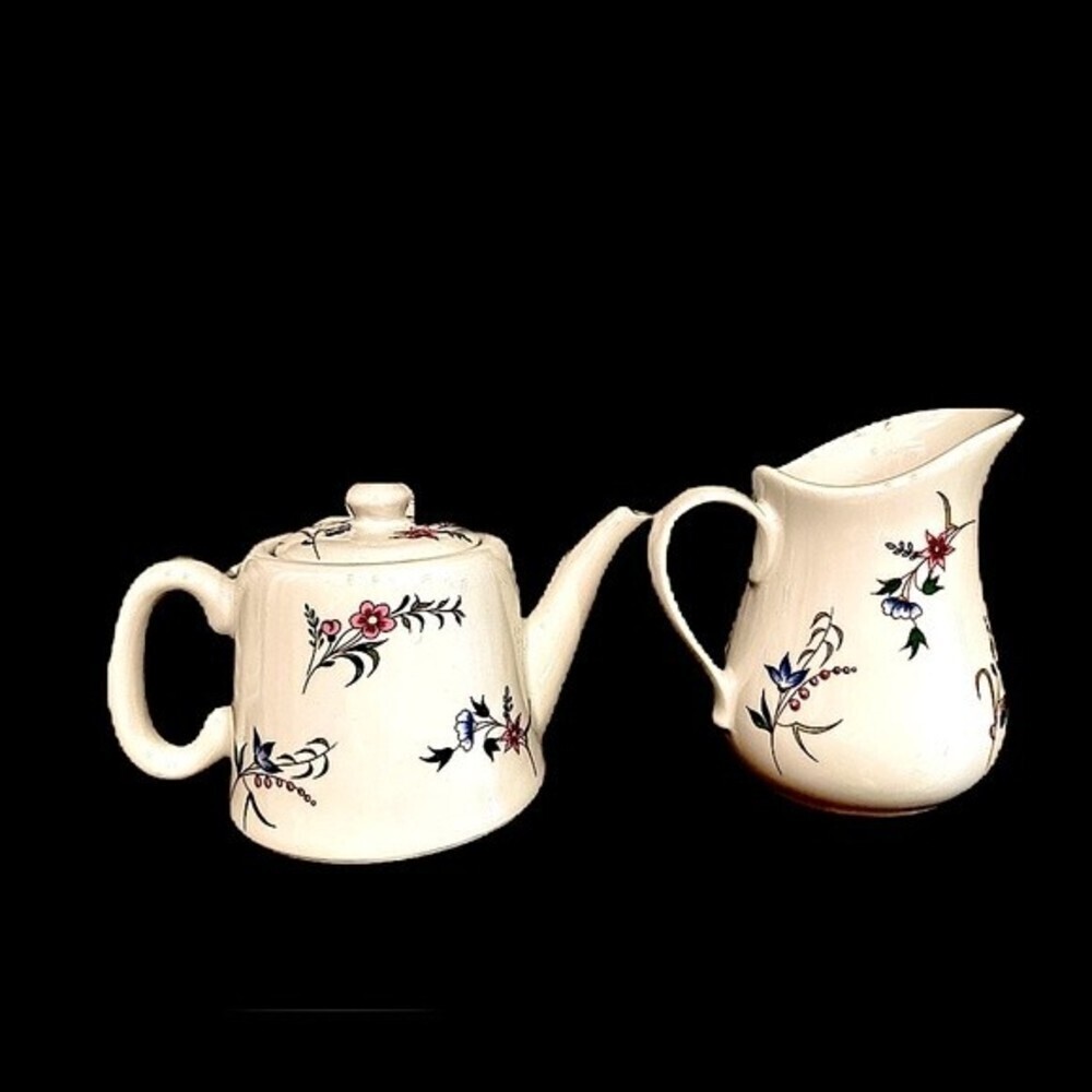 BIA Cordon Bleu France Floral Porcelain Ceramic‎ Pitcher & Tea Kettle Set - Picture 7 of 10
